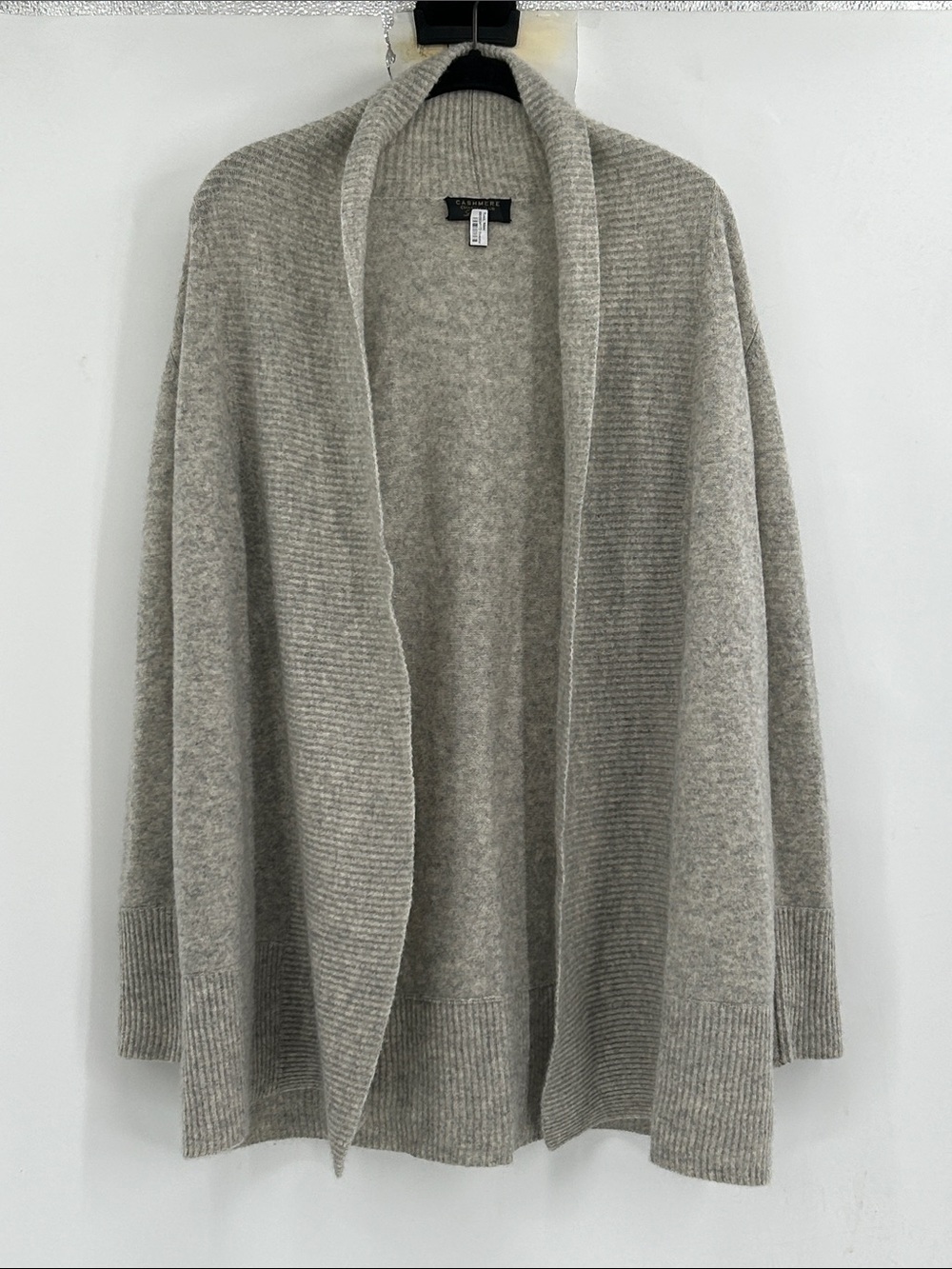 Charter Club Luxury 100% Cashmere Cardigan Heathered Grey